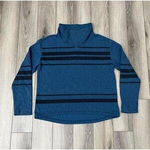 PUMA GOLF Long Sleeve Slouchy Fleece in Gibraltar Sea Heather-Black Women's Sz L